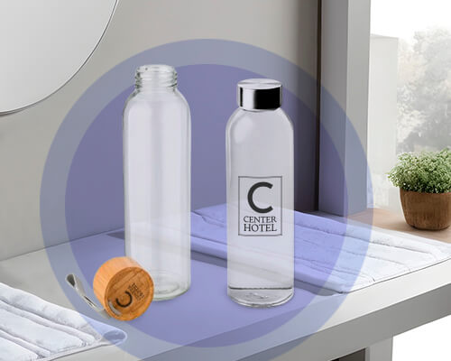 botella de agua reutilizable para hoteles